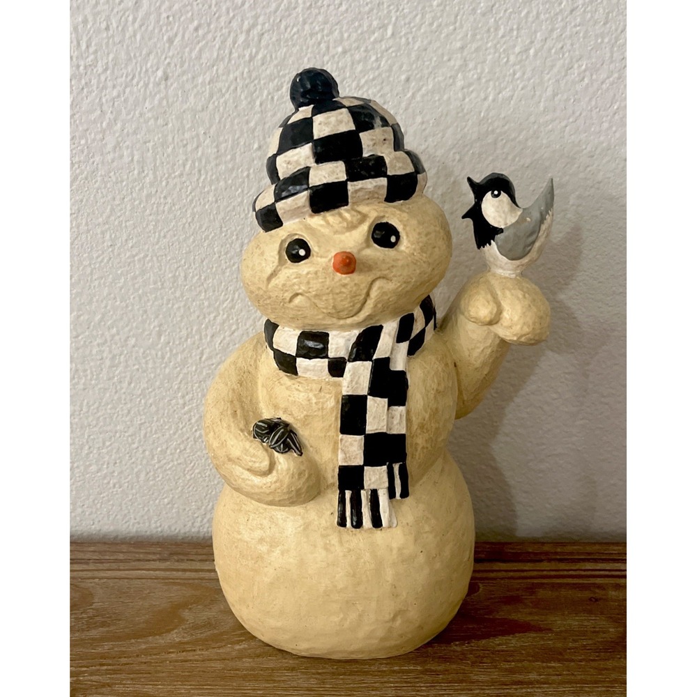 Vintage 1999 Rodney Leeseberg Signed House of Hatten Snowman Christmas Decor